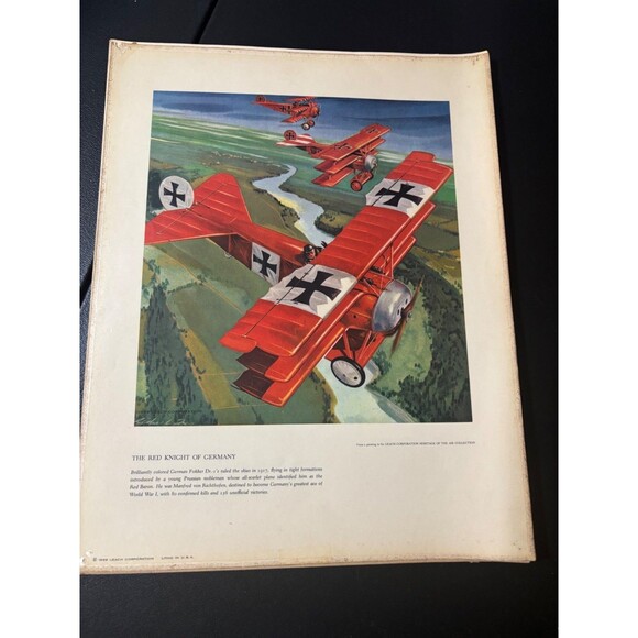 1959 - 1961 Set Of 11 WWI Prints Leach Corp Heritage Of The Air Collection - Picture 1 of 16